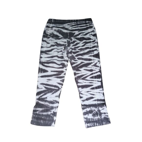 Nike Dri Fit Legging Capri Small Womens Mid Rise Skinny Leg Grey Tie Dye Print P - Picture 4 of 5